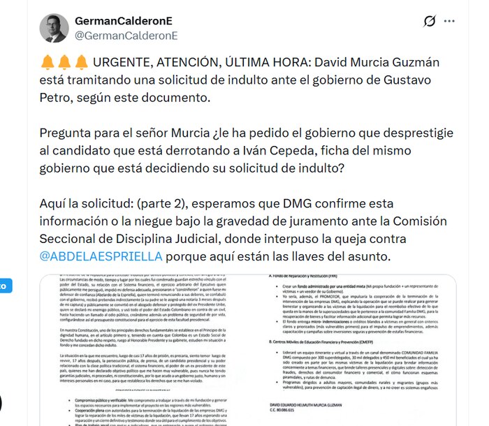 Abogada de David Murcia Guzmán denuncia espionaje y presenta queja contra Abelardo de la Espriella