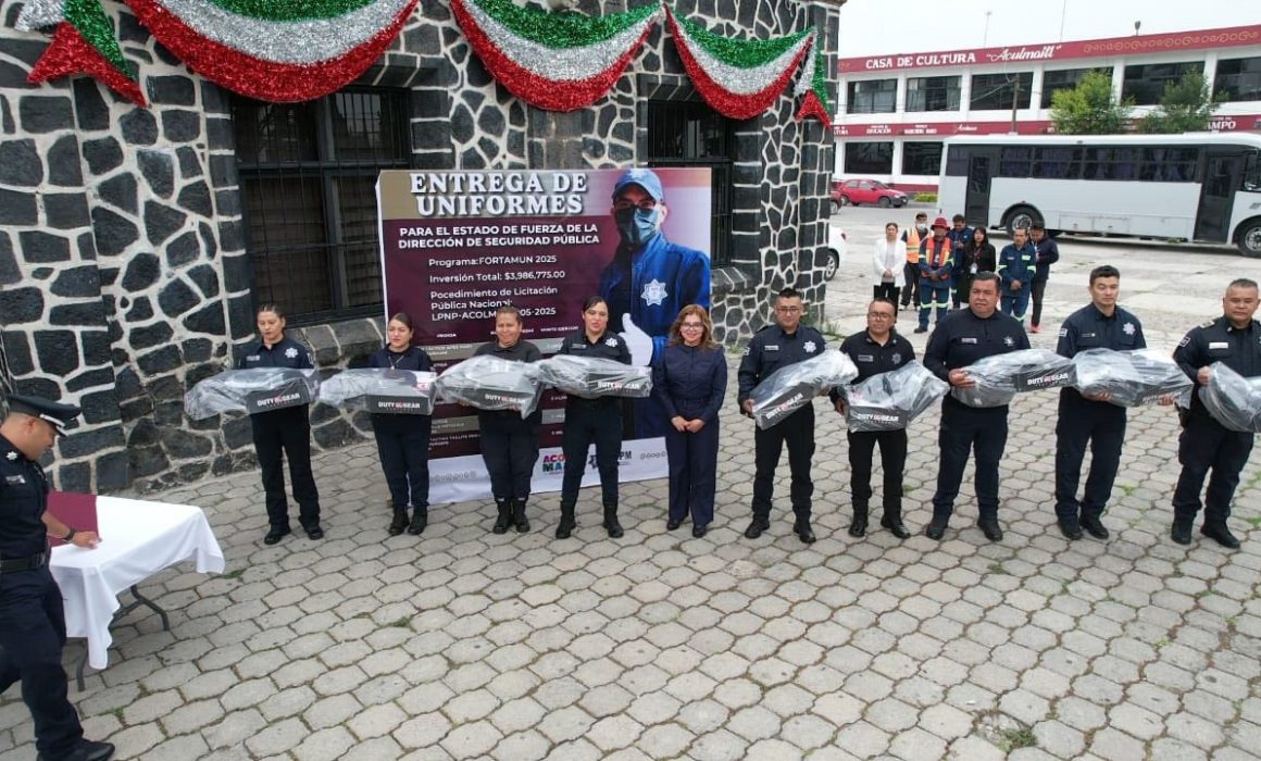 Acolman refuerza la seguridad con entrega de nuevos uniformes a su Policía Municipal