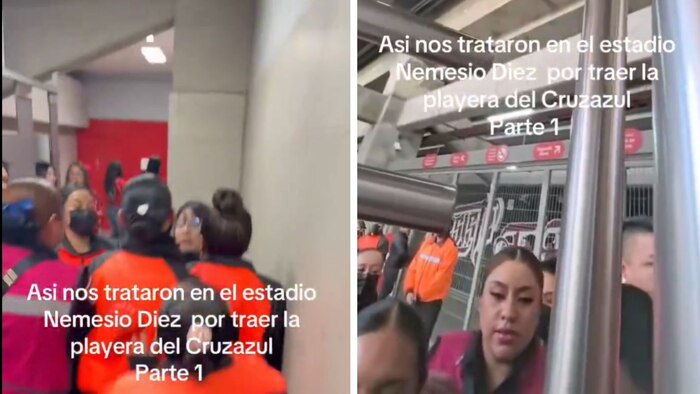 Aficionada de Cruz Azul denuncia agresiones por seguridad en el Estadio Nemesio Díez en Toluca