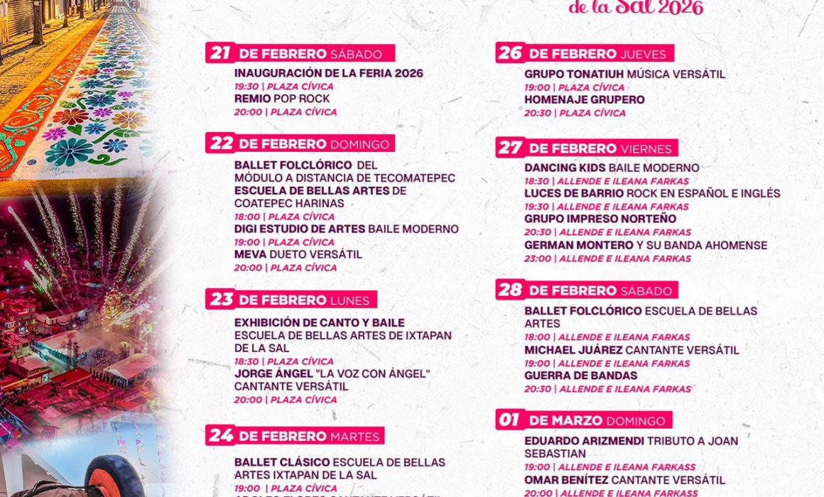 Autoridades de Ixtapan de la Sal anuncian programa cultural de la Feria 2026 con eventos en plaza y sedes municipales