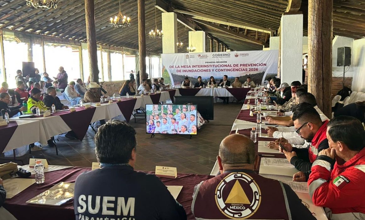 Autoridades del Estado de México instalan Mesa Interinstitucional para prevenir inundaciones en Temoaya
