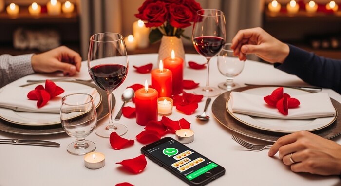 Cómo invitar a tu pareja a cenar en San Valentín a través de WhatsApp con mensajes efectivos