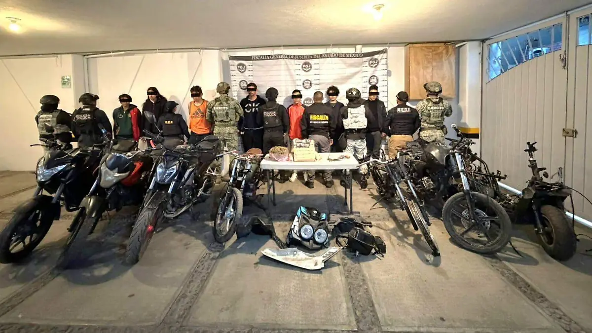 ¡Caen 7 delincuentes que desvalijaban motocicletas en Toluca! Descubre cómo fueron atrapados