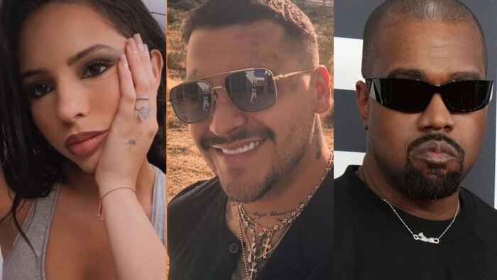 Christian Nodal y Ángela Aguilar asisten en privado al concierto de Kanye West en Ciudad de México