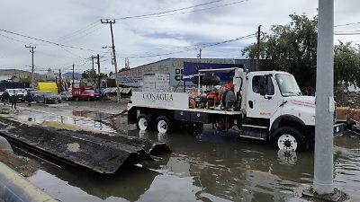 Conagua evacua 11,750 m³ de agua en Chalco tras lluvias y avanza en nuevo colector