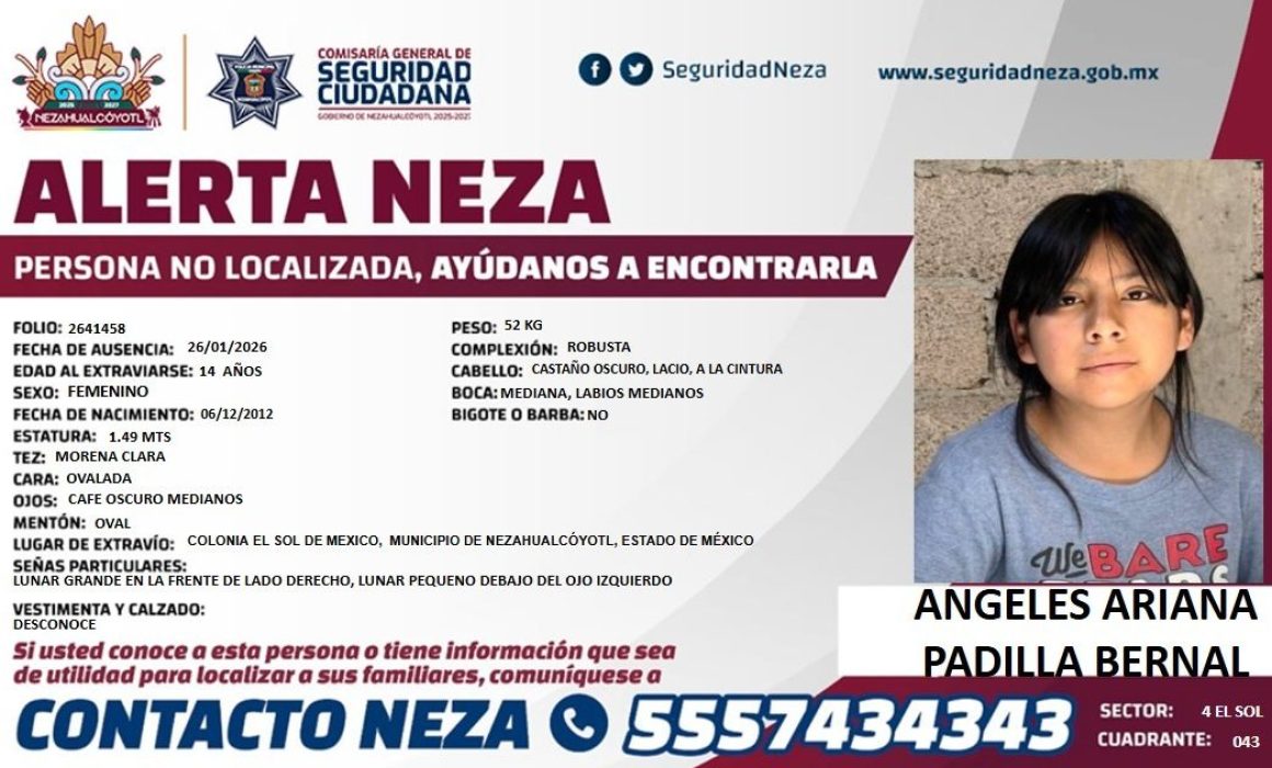 ¿Dónde está Ángeles Ariana? La historia que Nezahualcóyotl no puede ignorar