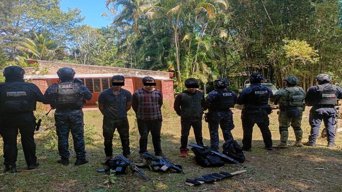 Detienen a tres presuntos miembros del Cártel de Chiapas y Guatemala con arsenales tras agresión en Chiapas