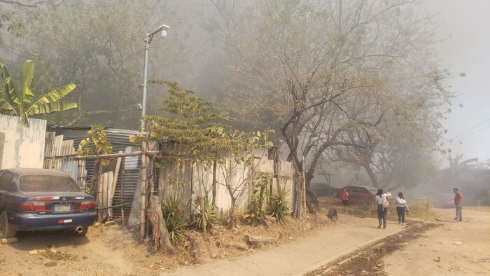 Equipos de emergencia evitan expansión de incendio en Finca Argentina, El Salvador