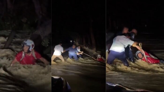 Gobernador de Córdoba lidera rescate de hombre atrapado por inundaciones en vía a Montelíbano durante emergencias por lluvias