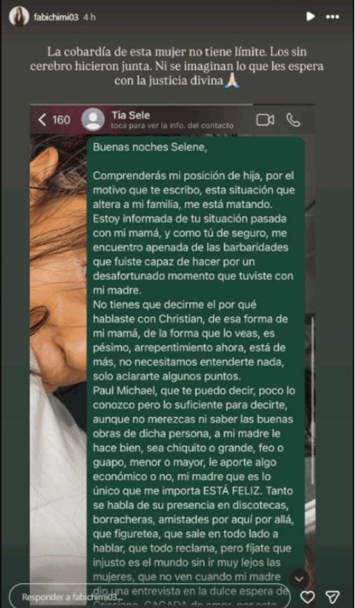 Hija de Pamela López exige retractación a examiga que criticó a su madre junto a Christian Cueva