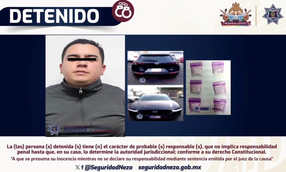 ¡Intentó huir con droga y la policía le puso fin en Nezahualcóyotl!