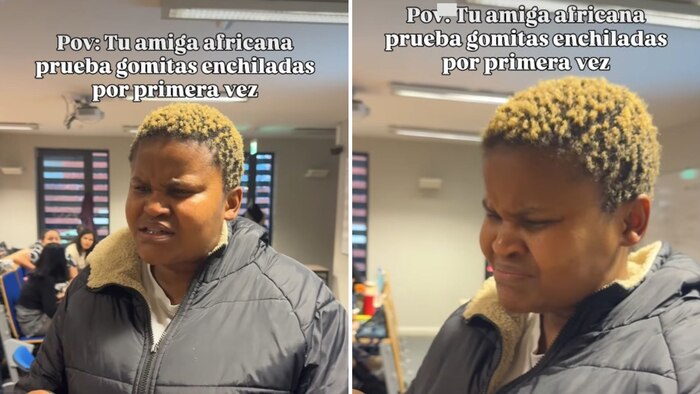 Joven africana prueba dulces mexicanos con chile y su reacción se vuelve viral