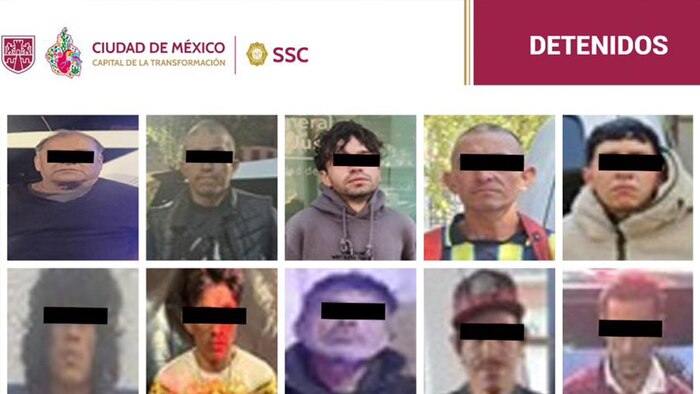 La Secretaría de Seguridad Ciudadana de la CDMX detiene a 57 personas en operativo contra delitos de alto impacto