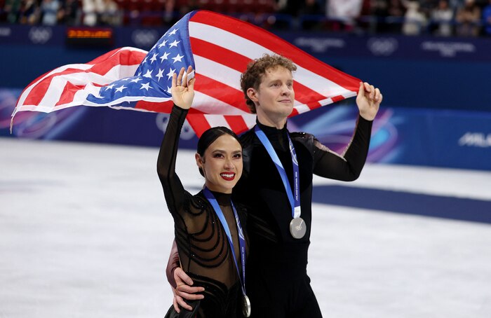 Madison Chock y Evan Bates admiten que aún sienten decepción tras ganar medalla de plata en patinaje sobre hielo en los Juegos Olímpicos de Invierno 2026