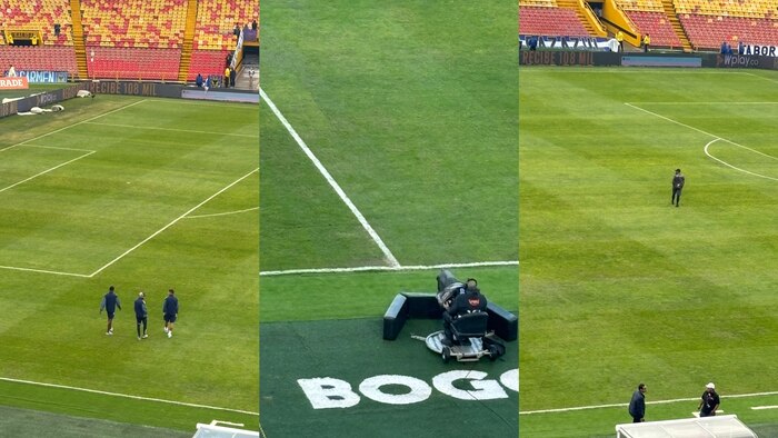 Mejoras en la gramilla del Estadio El Campín tras partido de Millonarios contra Águilas Doradas en Bogotá