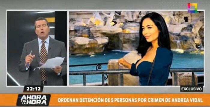 Ministerio Público ordena la detención preliminar de cinco personas por asesinato de Andrea Vidal, incluido su exenamorado en Colombia