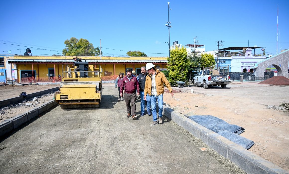 Obras de embellecimiento en Otumba benefician a 30 mil habitantes y dinamizan su economía