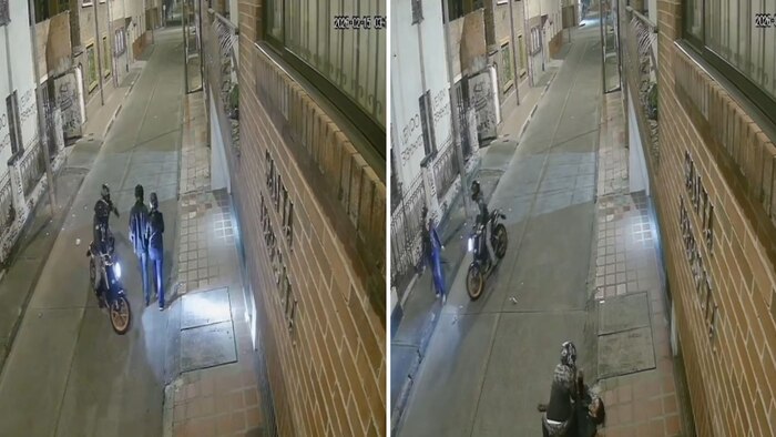 Pareja en Bogotá enfrenta a delincuentes en moto durante intento de robo en Santa Teresita