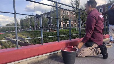 Parque de la Ciencia Fundadores en Toluca renueva su imagen con tonalidad guinda para la Filem y Día de Muertos