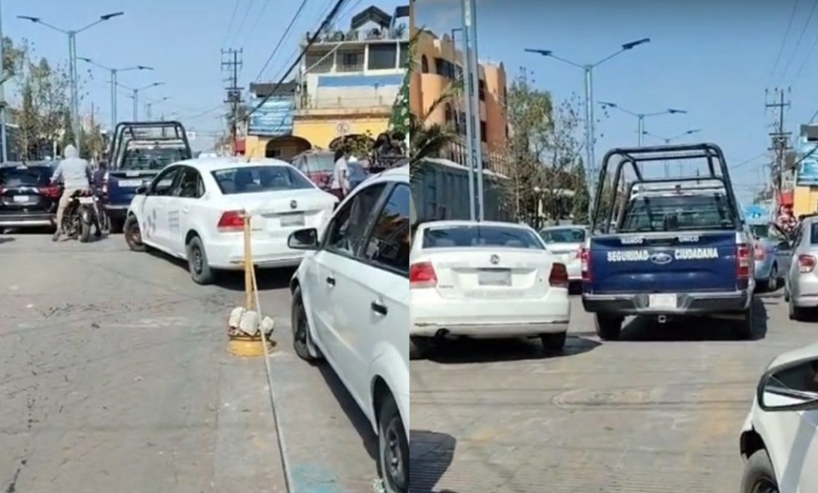 ¿Policía en Huehuetoca obstruye el tránsito y evade sanciones? La polémica en pleno centro