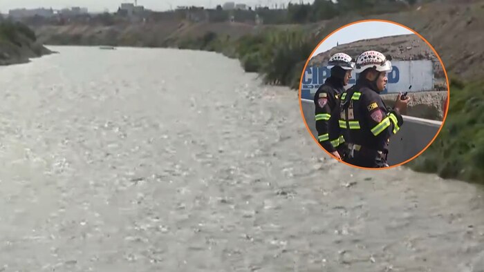Policía es arrastrado por el río Rímac durante intento de rescate en Lima