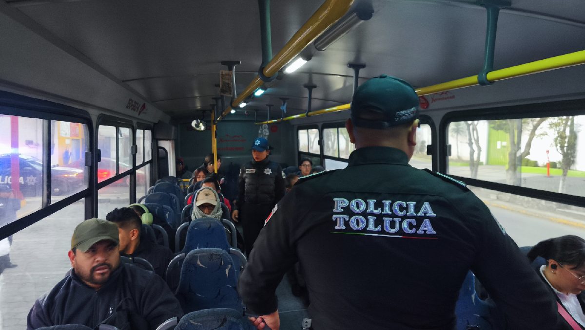 Refuerzan operativo 'Pasajero Seguro' en Toluca para proteger transporte público y reducir delitos