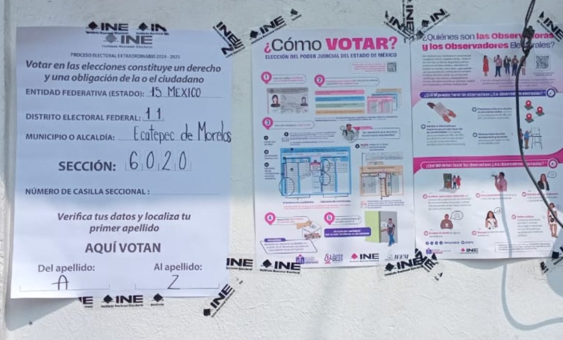Retrasos y baja participación en Elección Judicial en Edomex