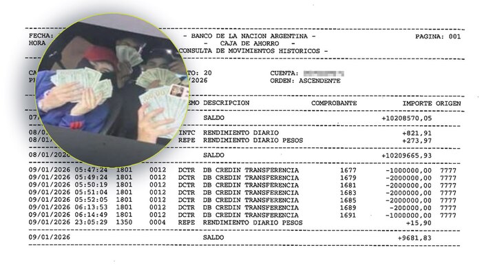 Transferencias ilegales desde la cárcel: Banda del Millón robó a influencer y enviaba dinero a su líder preso