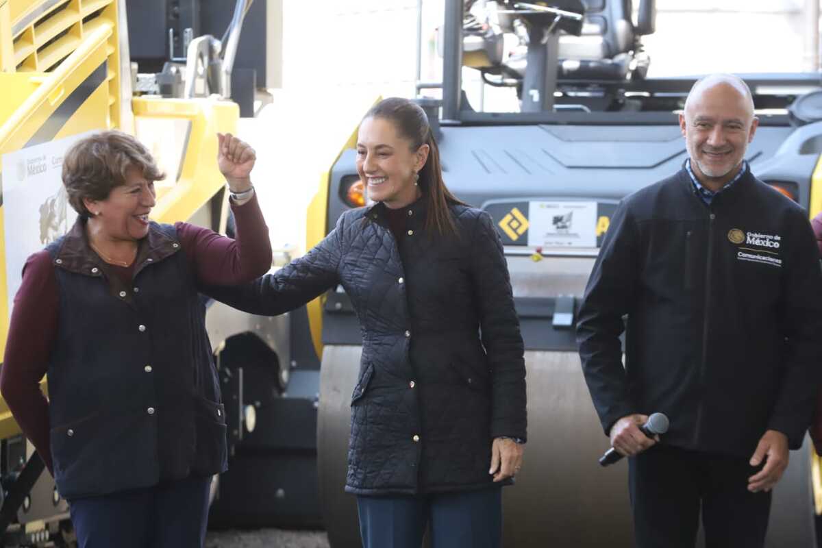 ¡Transformación en el Oriente del Edomex! Sheinbaum reparte trenes de repavimentación y combate los baches con tecnología de punta