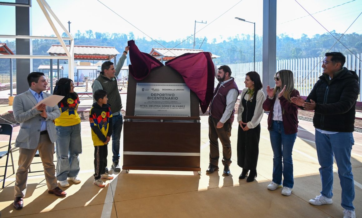 Transforman el deportivo de Temamatla en Edomex para promover convivencia social