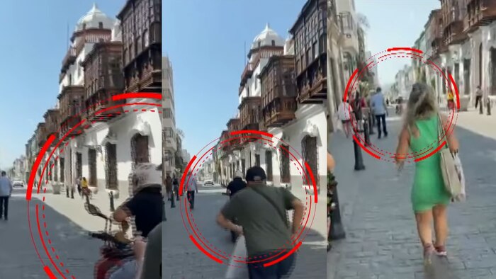 Turista turca sufre robo de celular a metros del Palacio de Gobierno en el centro de Lima