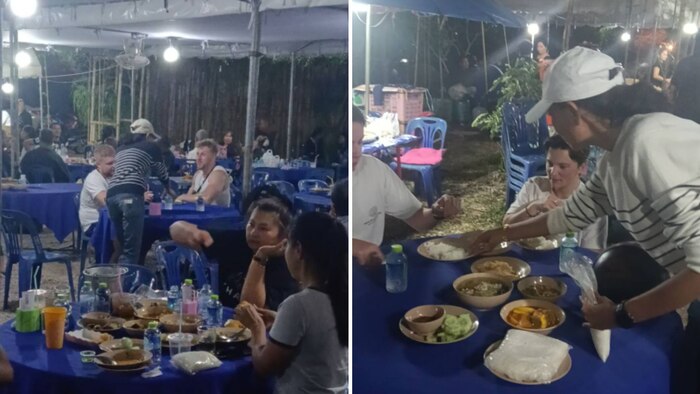 Turistas extranjeros confunden funeral con festival gastronómico en Tailandia y reciben hospitalidad de la familia